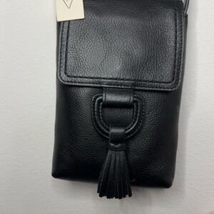 Black Leather Crossbody Bag